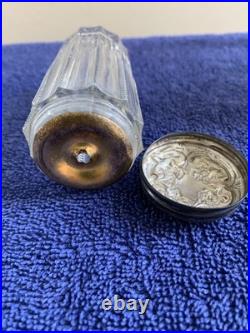 Vintage Antique Tiffany & More Glass Vanity JarsSterling Silver Lids