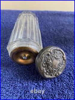 Vintage Antique Tiffany & More Glass Vanity JarsSterling Silver Lids