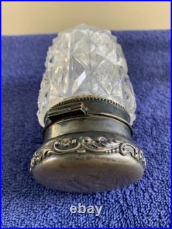 Vintage Antique Tiffany & More Glass Vanity JarsSterling Silver Lids