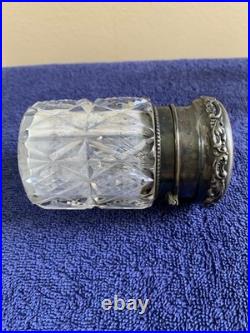 Vintage Antique Tiffany & More Glass Vanity JarsSterling Silver Lids