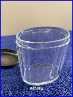 Vintage Antique Tiffany & More Glass Vanity JarsSterling Silver Lids