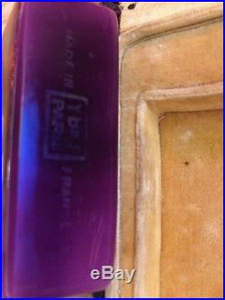 Vintage Antique YBRY Paris Parfums Perfume Bottle Purple Glass Original Box