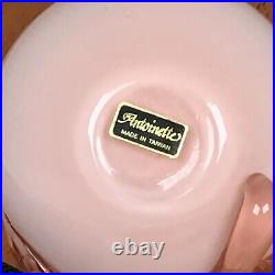 Vintage Antoinette Art Glass Pink Perfume Bottle Atomizer Original Sticker
