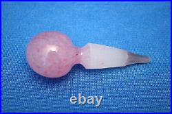 Vintage Archimede Seguso ITALiAN Murano ART GLASS Perfume+Stopper PiNK, SiLVER