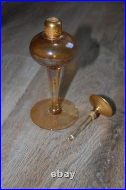 Vintage Art Deco DeVilbiss Iridescent Glass Perfume Bottle/Dauber Top