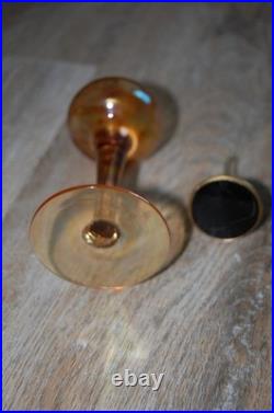Vintage Art Deco DeVilbiss Iridescent Glass Perfume Bottle/Dauber Top