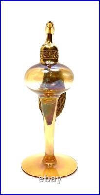 Vintage Art Deco DeVilbiss Perfume Atomizer Bottle Iridescent Glass Signed 6