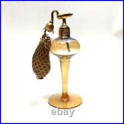 Vintage Art Deco DeVilbiss Perfume Atomizer Bottle Iridescent Glass Signed 6