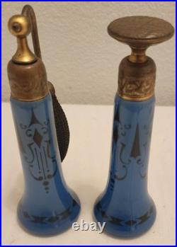 Vintage Art Deco DeVilbiss-style Perfume Atomizer & Dauber Bottle Set