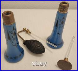 Vintage Art Deco DeVilbiss-style Perfume Atomizer & Dauber Bottle Set