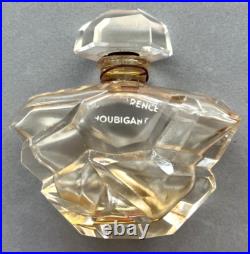 Vintage Art Deco HOUBIGANT Transparence Empty Perfume Bottle 2.75 x 2-7/8 inches