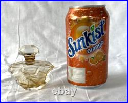 Vintage Art Deco HOUBIGANT Transparence Empty Perfume Bottle 2.75 x 2-7/8 inches