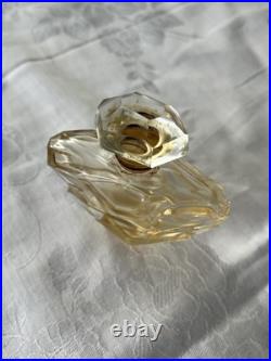 Vintage Art Deco HOUBIGANT Transparence Empty Perfume Bottle 2.75 x 2-7/8 inches