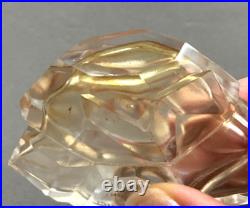 Vintage Art Deco HOUBIGANT Transparence Empty Perfume Bottle 2.75 x 2-7/8 inches