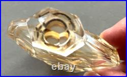 Vintage Art Deco HOUBIGANT Transparence Empty Perfume Bottle 2.75 x 2-7/8 inches