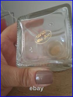 Vintage Art Deco Perfume Bottle, 200ml, Silver Crest, Resin Cap, Collectible old