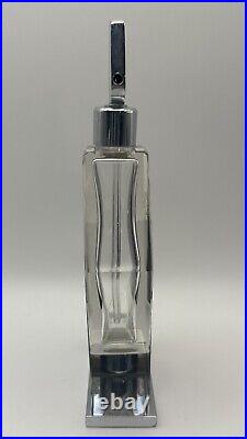 Vintage Art Deco Perfume Bottle Czech Bohemian Cut Glass 1920's