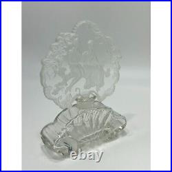 Vintage Art Deco Perfume Bottle with Intaglio Stopper Reverse Cameo Clear Glass