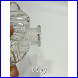 Vintage Art Deco Perfume Bottle with Intaglio Stopper Reverse Cameo Clear Glass