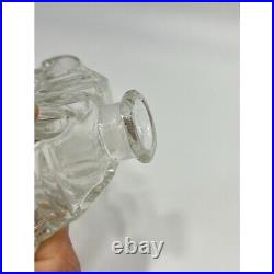 Vintage Art Deco Perfume Bottle with Intaglio Stopper Reverse Cameo Clear Glass