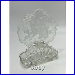 Vintage Art Deco Perfume Bottle with Intaglio Stopper Reverse Cameo Clear Glass