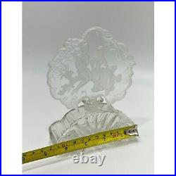 Vintage Art Deco Perfume Bottle with Intaglio Stopper Reverse Cameo Clear Glass