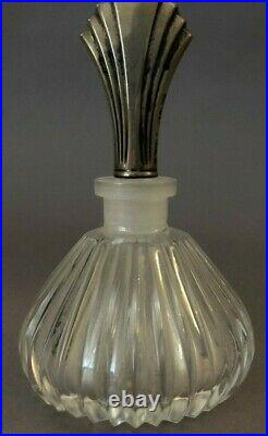 Vintage Art Deco Perfume Bottle with Towle Sterling Silver Stopper