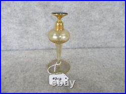 Vintage Art Deco Signed DeVilbiss Iridescent Gold Glass Dauber Perfume Bottle