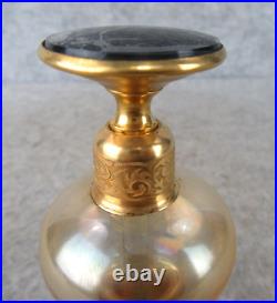 Vintage Art Deco Signed DeVilbiss Iridescent Gold Glass Dauber Perfume Bottle