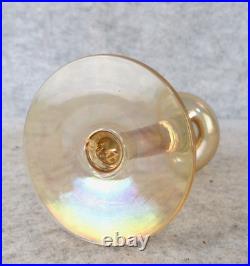 Vintage Art Deco Signed DeVilbiss Iridescent Gold Glass Dauber Perfume Bottle