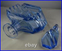 Vintage Art Deco Style Large Lt. Blue Glass Perfume Bottle Vintage Art Deco Style Large Lt. Blue Glass Perfume Bottle
