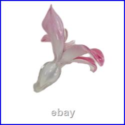 Vintage Art Glass Perfume Bottle Cased Orchid Flower