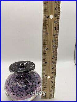 Vintage Art Glass Perfume BottlePaperweightSigned & Dated