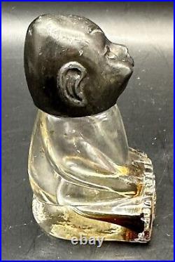 Vintage Asian Billiken Baby Buddha Oriental Metal Head Perfume Bottle 1908