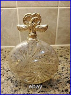 Vintage Attractive Opalescent and Gold Perfume Bottle 1960s NEW