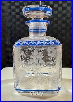 Vintage Authentic Bohemian Crystal Perfume/Lotion Bottle Very Rare