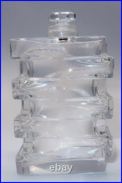 Vintage BACCARAT Crystal 197 Stacked French Perfume Bottle & Dauber, 3 1/2