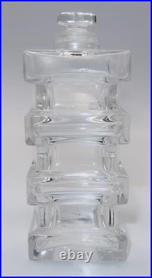 Vintage BACCARAT Crystal 197 Stacked French Perfume Bottle & Dauber, 3 1/2