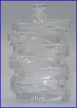 Vintage BACCARAT Crystal 197 Stacked French Perfume Bottle & Dauber, 3 1/2
