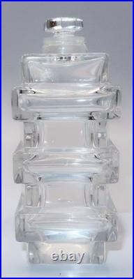 Vintage BACCARAT Crystal 197 Stacked French Perfume Bottle & Dauber, 3 1/2