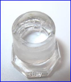 Vintage BACCARAT Crystal 197 Stacked French Perfume Bottle & Dauber, 3 1/2