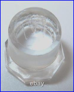 Vintage BACCARAT Crystal 197 Stacked French Perfume Bottle & Dauber, 3 1/2