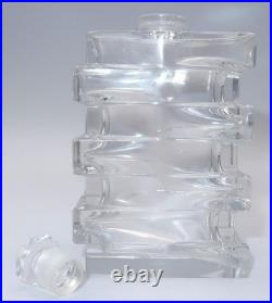 Vintage BACCARAT Crystal 197 Stacked French Perfume Bottle & Dauber, 3 1/2