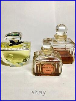 Vintage BELLODGIA and FLEURS DE ROCAILLE DE CARON Perfume bottles