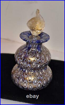 Vintage BUCELLA CRISTAL Murano Art Glass Millefiori Perfume Bottle SET OF 3
