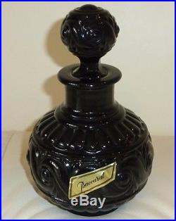 Vintage Baccarat Black Crystal Vanity Perfume Bottle Original Box