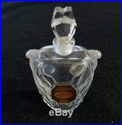 Vintage Baccarat Guerlain Crystal Perfume Bottle Turtle Champs Elysees CIRCA1900