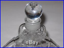 Vintage Baccarat Lubin Perfume Bottle L'Ocean Bleue Two Dolphins Kissing, 6 1/2