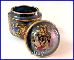 Vintage Bardaco Greece Solid Perfume Pot Greek Hand Painted