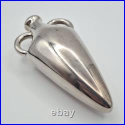 Vintage Bayanihan 925 Sterling Silver Perfume Vial Bottle Pendant MISSING LID